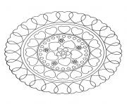 Coloriage free mandala to color hearts love 